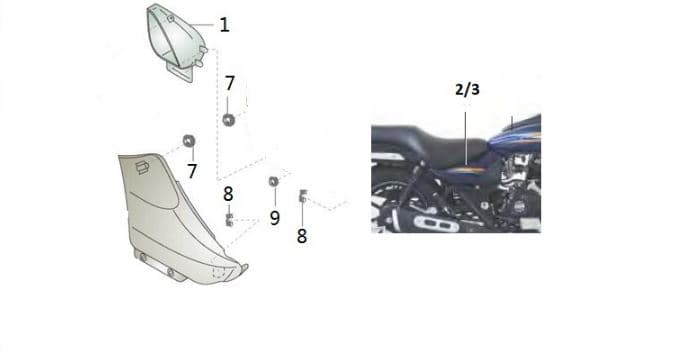 BAJAJ AVENGER STREET 150 YAN PANEL LASTİĞİ